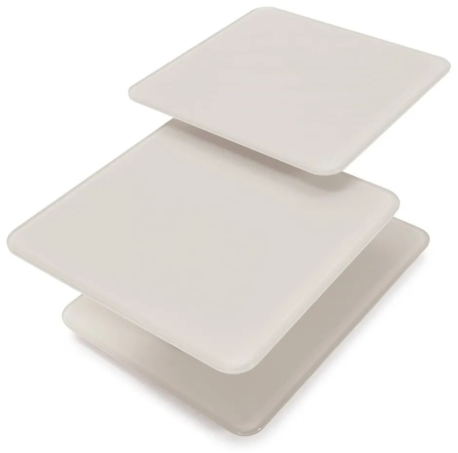 Tavolino da salotto color crema in vetro 54x115 cm Elvi – Marckeric