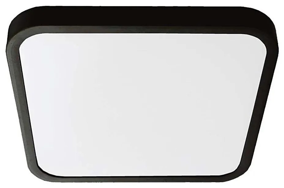 Plafoniera LED bagno 24W 230V IP44 6500K 29x29 cm nera
