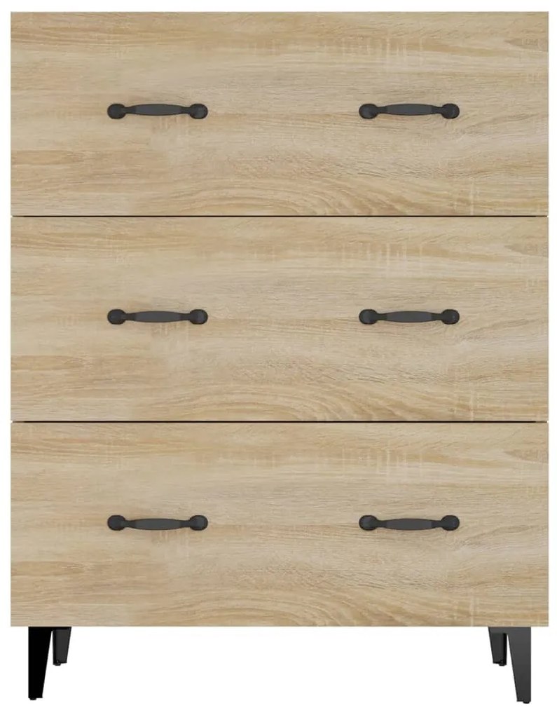 Credenza rovere sonoma 69,5x34x90 cm in legno multistrato