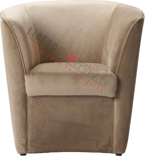 Poltrona in velluto Beige per camera da letto ufficio