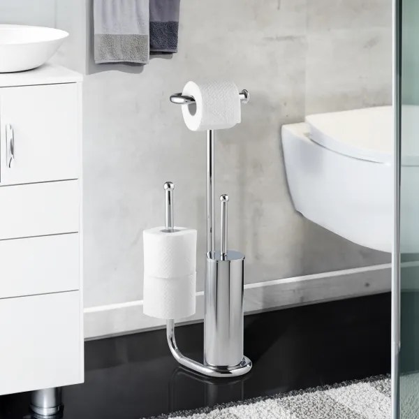 WENKO 18730100 - scopino per WC UNIVERSALO 20x62,5 cm cromo lucido