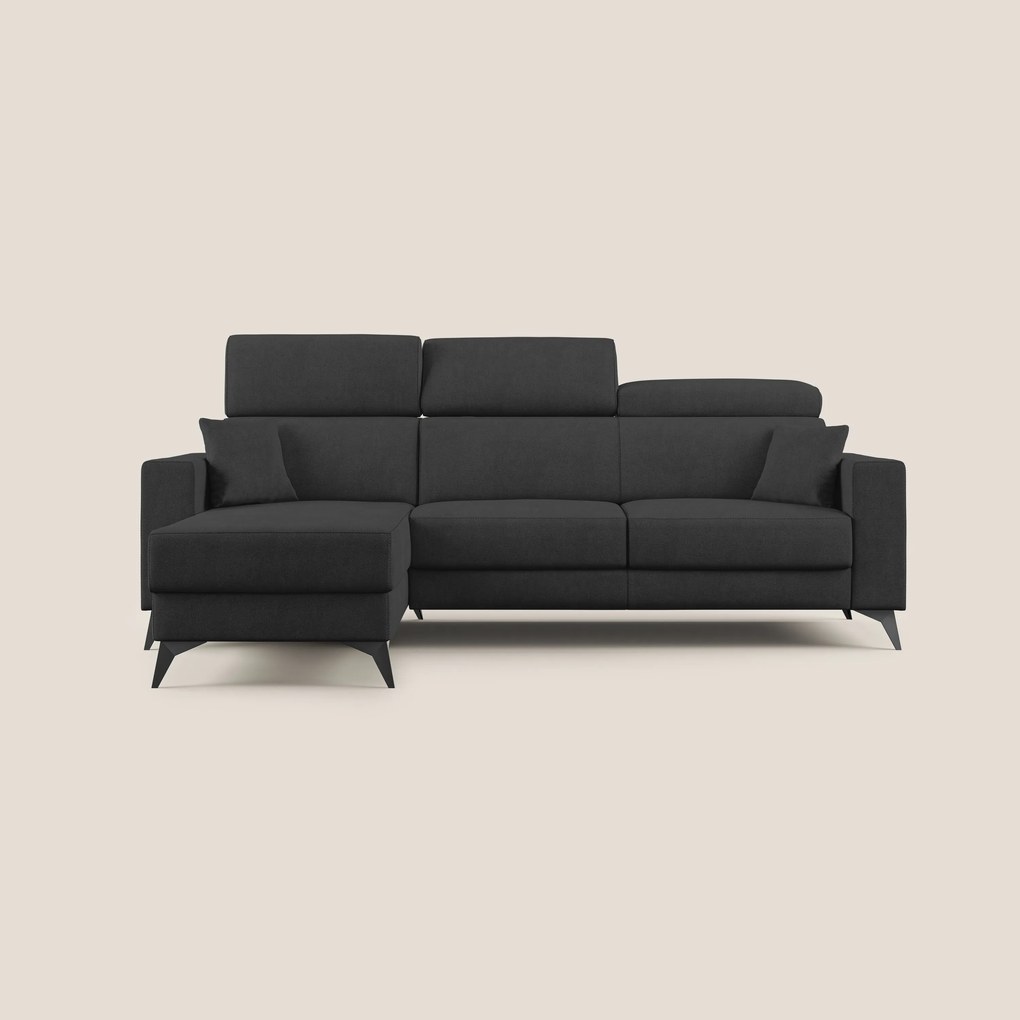 Pegaso divano letto angolare con poggiatesta reclinabili e rivestimento impermeabile T02