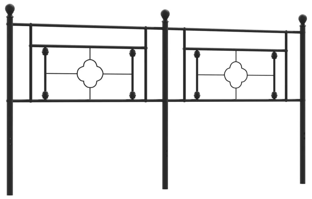 Testiera in metallo nero 180 cm