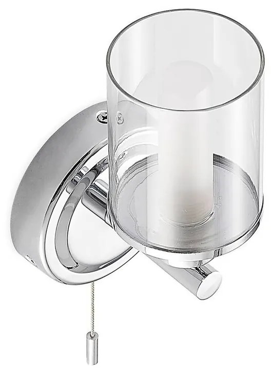 Lindby - Vinza Applique da Parete Chrome/Clear Lindby