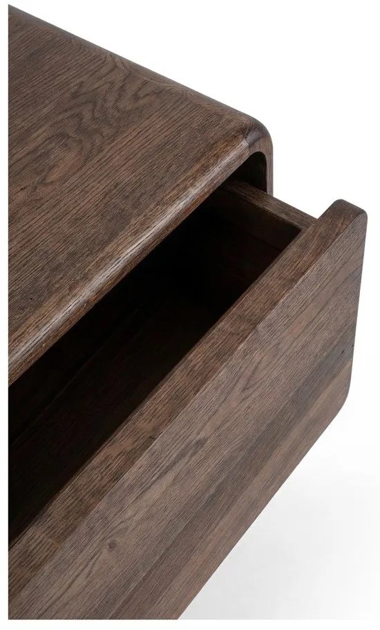 Mobile TV marrone in rovere massiccio 220x45x45 cm Fawn – Gazzda