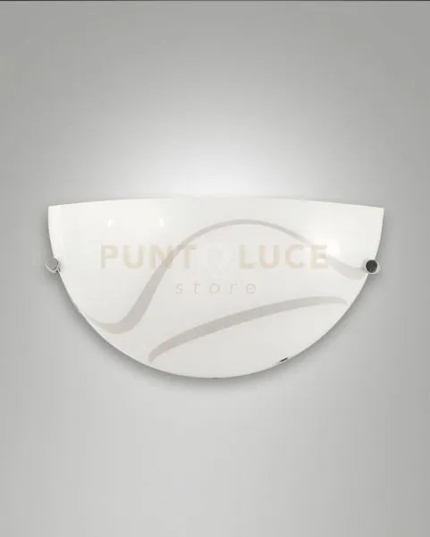Magma applique bianca 1 luce attacco e27 d. vetro 30cm