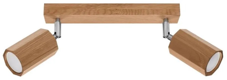 Sollux SL.1029 - Faretto ZEKE 2xGU10/40W/230V quercia