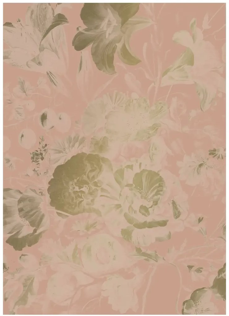 KEK Amsterdam Carta da parati panoramica Golden Age Flowers Gold 8 - M