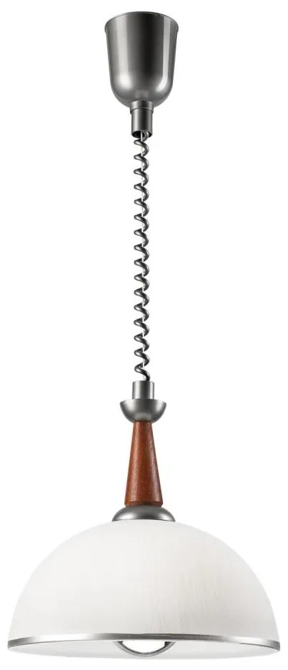 Lampadario a scomparsa CHIARA 1xE27/60W/230V argento/rovere