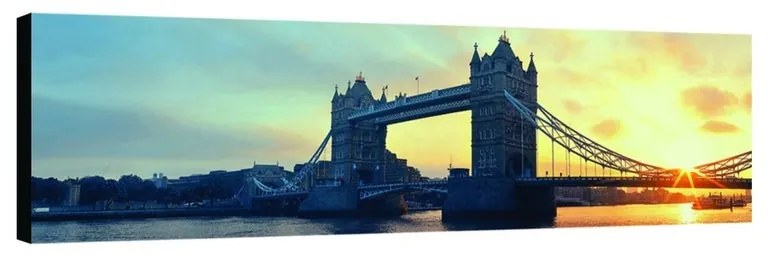 Stampa su tela Tower bridge sunset london, multicolore 180 x 64 cm