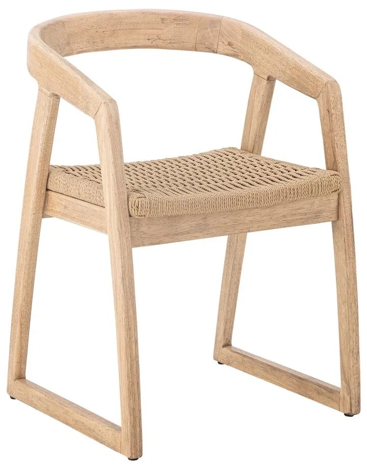 Sedia da pranzo di colore naturale in legno di cauciù massiccio Serrone – Bloomingville