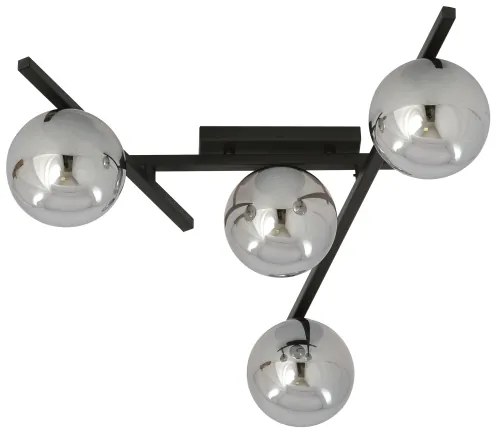 Plafoniera SMART 4xE14/10W/230V nero/grigio