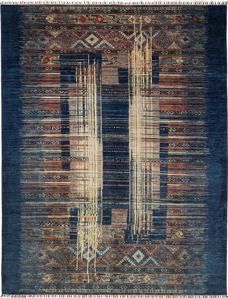 Samarkand Tappeto orientale 310 x 240 Blu (Pakistan) Annodato A Mano
