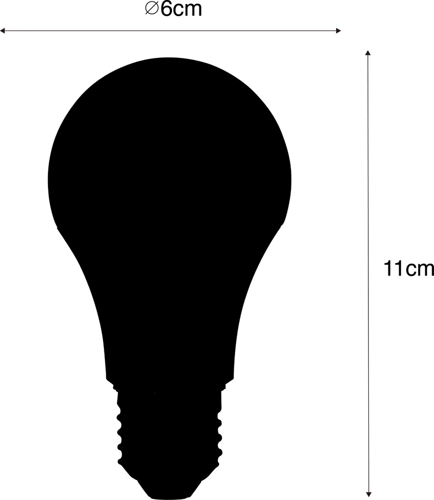 Set di 3 lampadine LED intelligenti E27 A60 opale RGBW 8,5W 806lm 2700K
