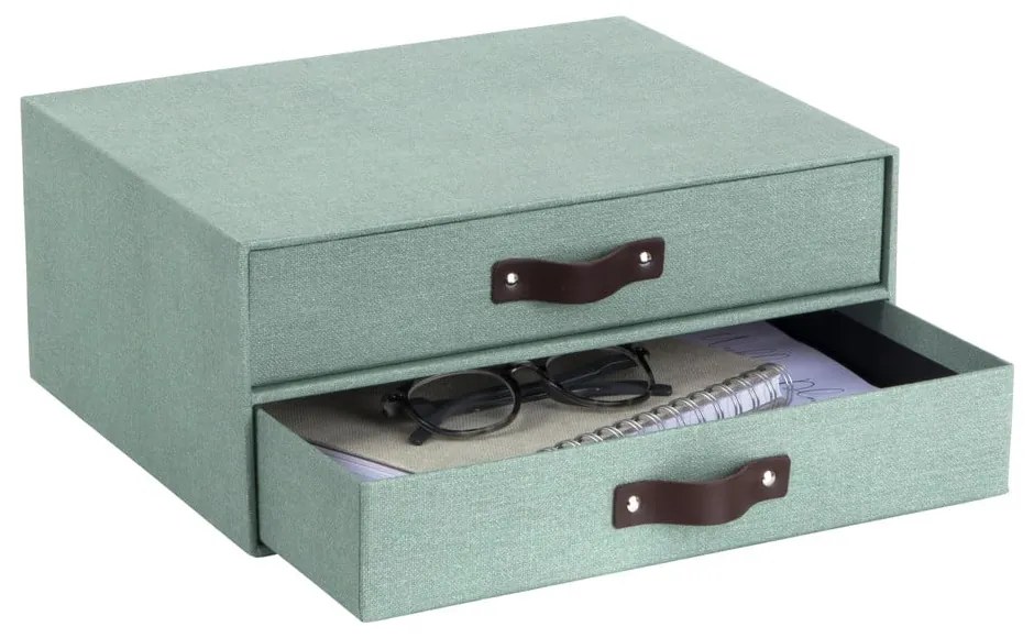 Organizer verde in cartone per cassetti Birger Canvas Paper Laminate – Bigso