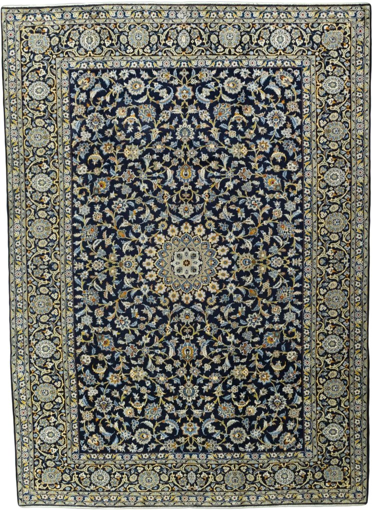 Kashan Tappeto persiano 320 x 230 Blu (Iran) Annodato A Mano