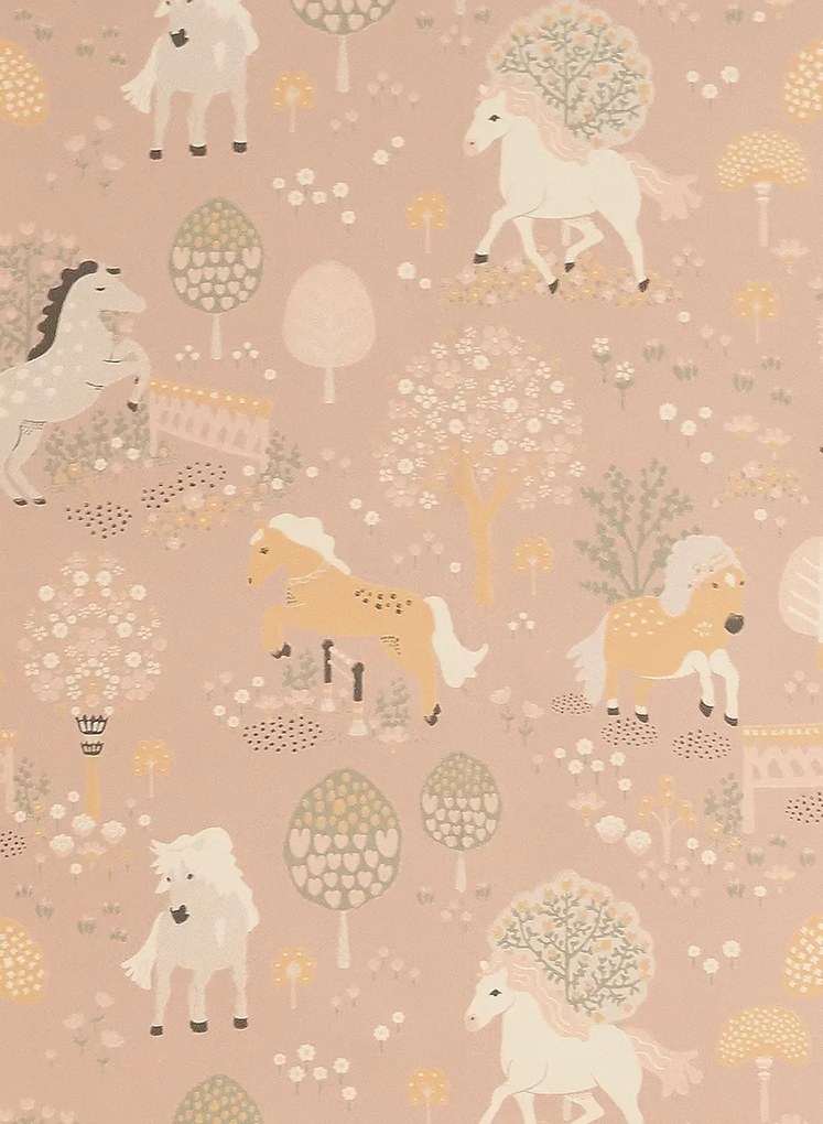 Majvillan Carta da parati My Sweet Pony - Dreamy Pink