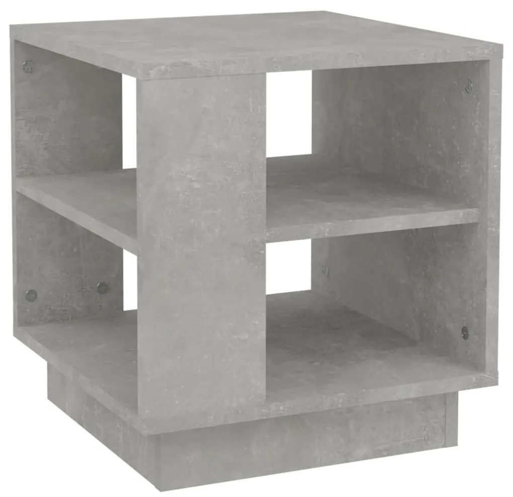 Tavolino salotto grigio cemento 40x40x43 cm legno multistrato