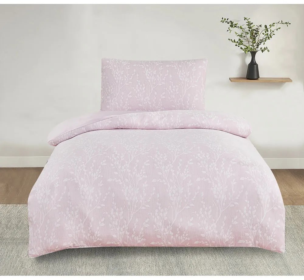 Biancheria da letto singola jacquard rosa 140x200 cm Boston - My House