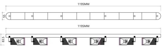Faretto NEO 6xGU10/8W/230V bianco