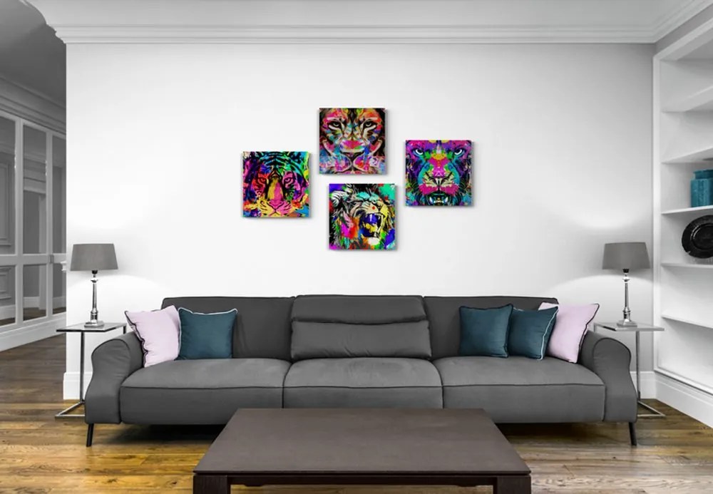 Set di quadri – Animali in stile pop art