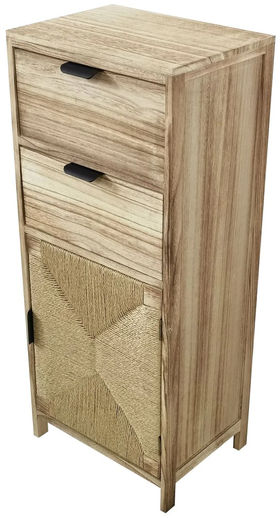 AZEL - mobiletto in legno con 2 cassetti e 1 anta