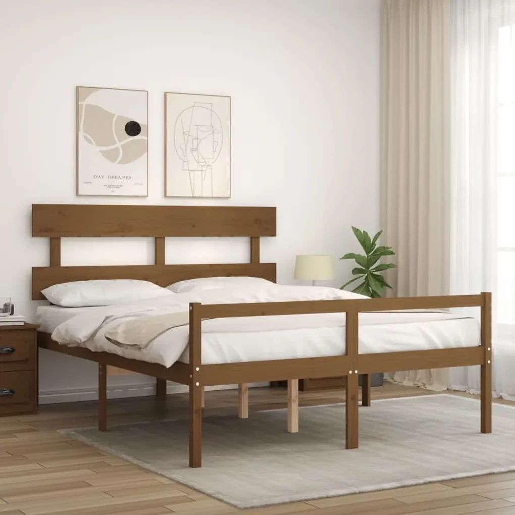 Giroletto con testiera miele 5ft king in legno massello