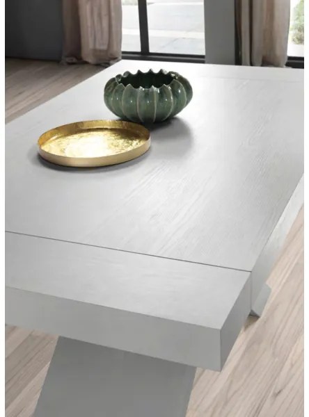 Tavolo sala da pranzo allungabile 260 cm in laminato KARMA Bianco
