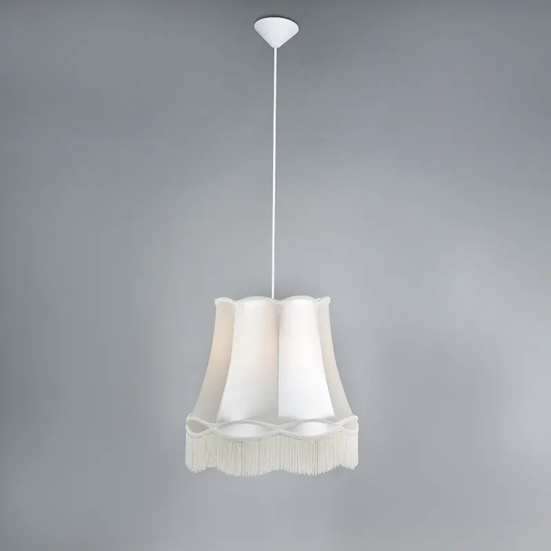 Lampada a sospensione retrò crema 45 cm - Granny