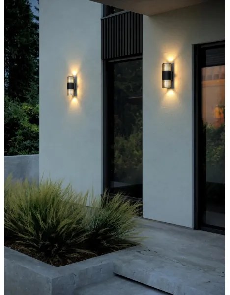 Nordlux - Applique da esterno ALUDRA 2xE27/15W/230V IP54 nero