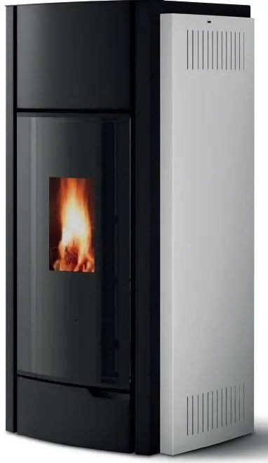 Palazzetti Julie 12 Stufa ermetica A Pellet ecofire ad aria Con Rivestimento in metallo Bianco