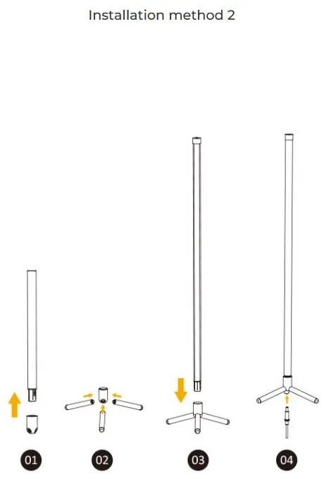 Lampada da Pavimento LED 12W RGB+CCT, Smart e da Telecomando Colore RGB+CCT