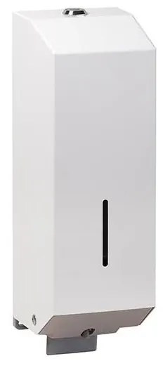Dispenser per sapone 10x32 cm acciaio inox/bianco