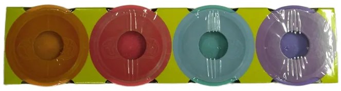 Play-Doh Plastilina 4 Vasetti Colorati - viola, rosa, blu, arancione