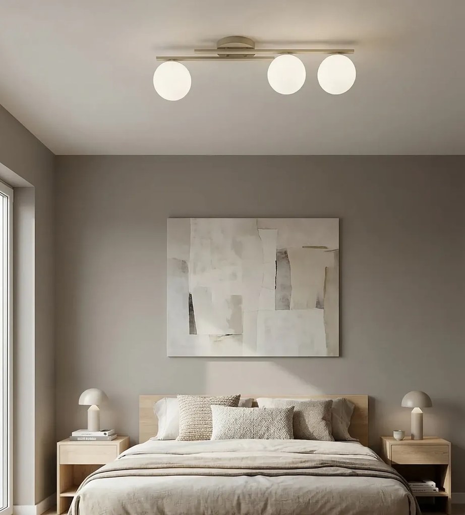 Lampada da soffitto KAIRO 3 3xE14 in Acciaio - Mokka