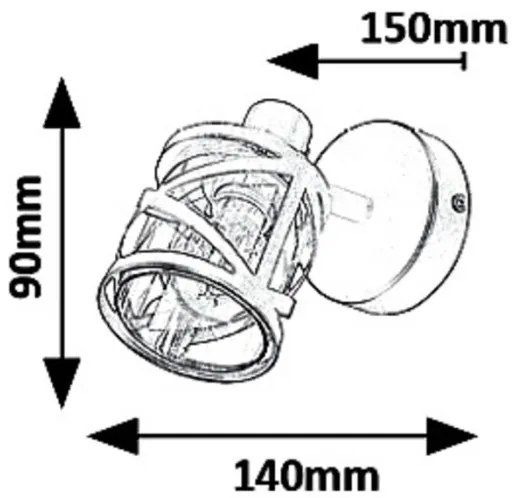 Rabalux 5335 - Luce Spot da parete OBERON 1xE14/40W/230V