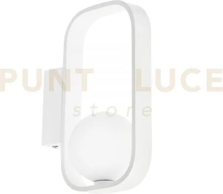 Applique a parete roxy bianca 1 luce attacco g9 15x10x24cm in allum...