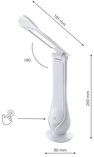 LED Lampada da tavolo ricaricabile dimmerabile LILLY LED/4W/5V 1200 mAh bianco