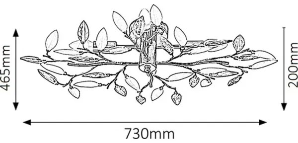 Rabalux 2849 - Plafoniera LILIAN 4xE14/40W/230V