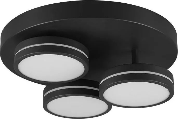 Trio - Plafoniera a LED dimmerabile FRANKLIN 3xLED/8,5W/230V Ø 35 cm nera