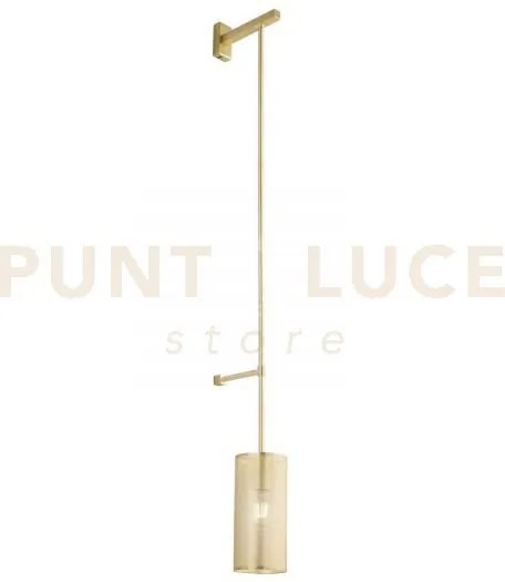 Applique a parete king oro satinato 1 luce attacco e27 10x18x120cm