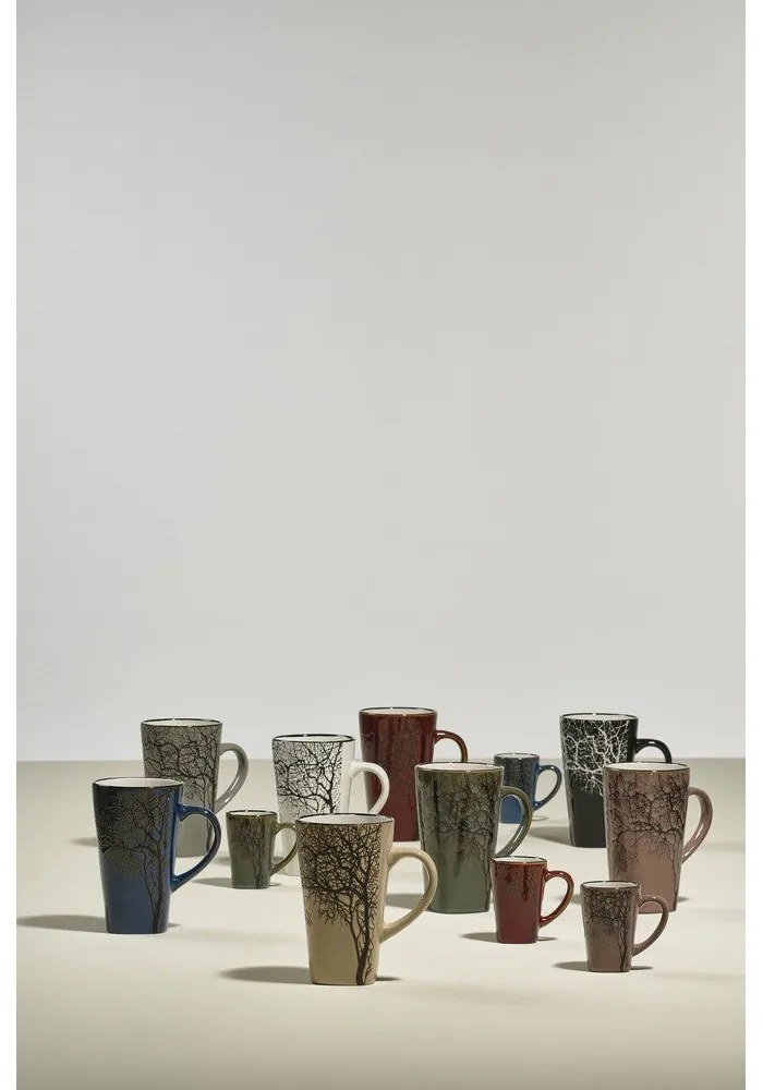 Tazze da espresso in gres rosa chiaro in set da 4 100 ml Hela - Villa Collection