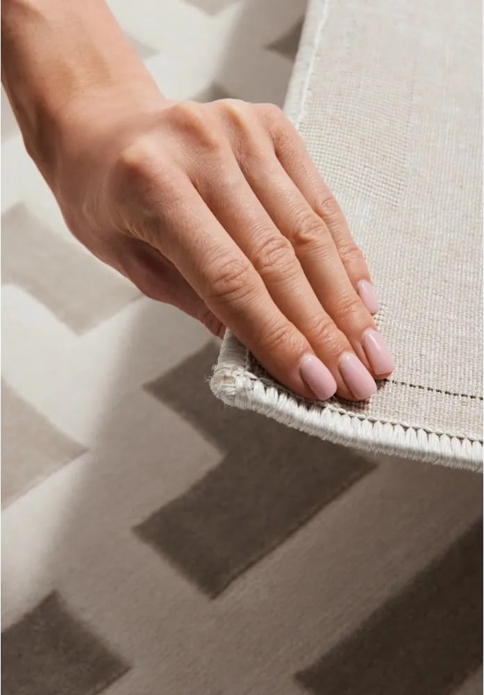 Passatoia grigia/color crema 80x240 cm Perles Onyx – Elle Decoration