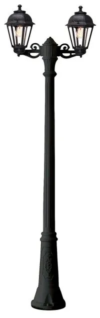 Rossini Chris T.20600-2 lampione giardino classico E27 IP44 due luci nero