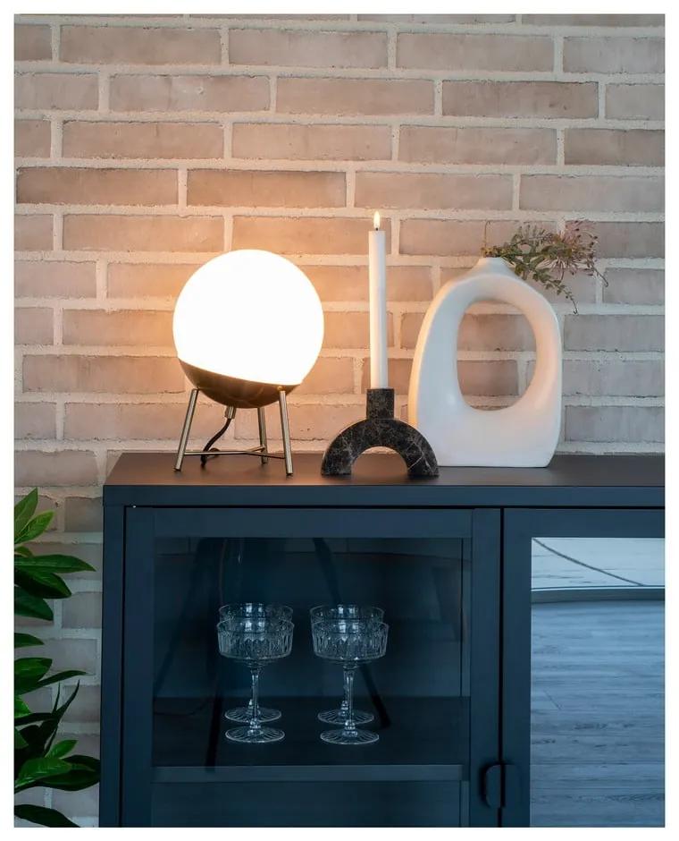 Lampada da tavolo dimmerabile a LED bianchi con paralume in vetro (altezza 32 cm) Chelsea - House Nordic