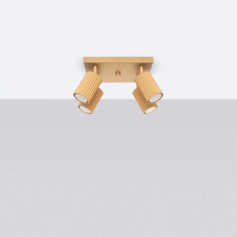 Faretto dorato 25x25 cm Gleam – Sollux