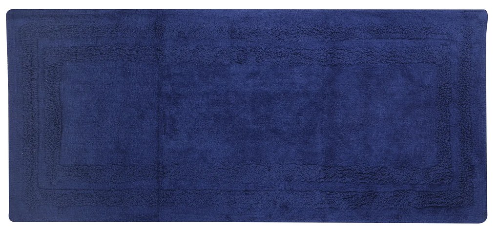 Tappeto bagno 60x130 cm cotone blu