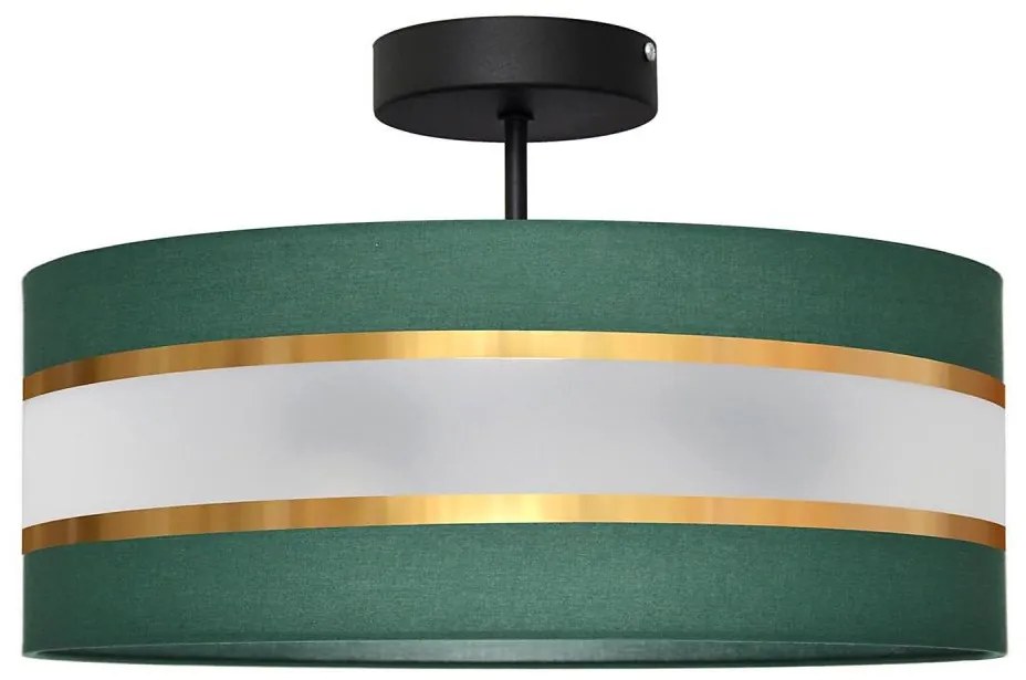 Lampadario a sospensione con supporto rigido HELEN 3xE27/15W/230V verde/oro