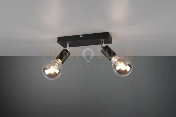 Vannes barra 2 spots orientabili nera l. 30cm