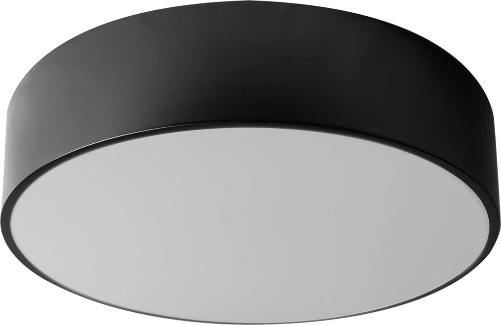 Lampada Plafoniere 30cm Rotonda Nero Da Soffitto app640-3c
